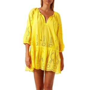 Melissa Odabash Ashley Eyelet Detail Cotton Cover-Up Tunic